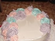 Una foto de merengue para decorar torta