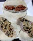 Tacos de arrieros de harina  a dos guisos entequilados  las Correa