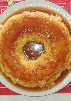 Una foto de Flan casero de bajas calorías