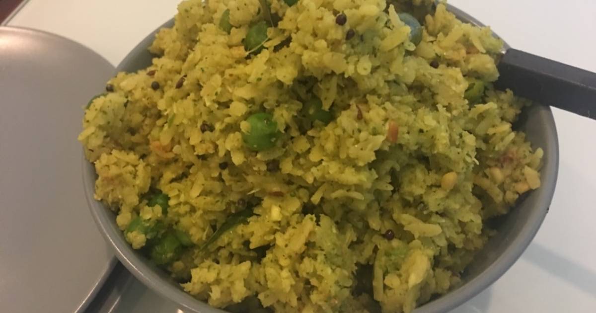 Green flattened rice Recipe by A Chef and A Mom Cookpad