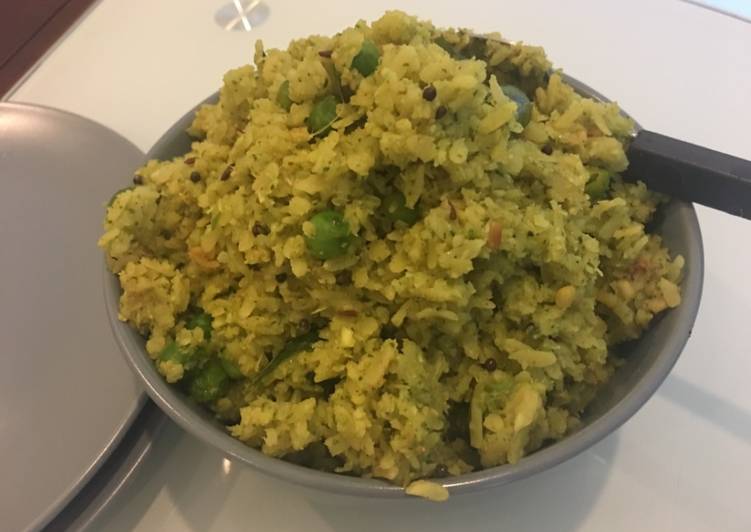 Recipe of Favorite Green flattened rice