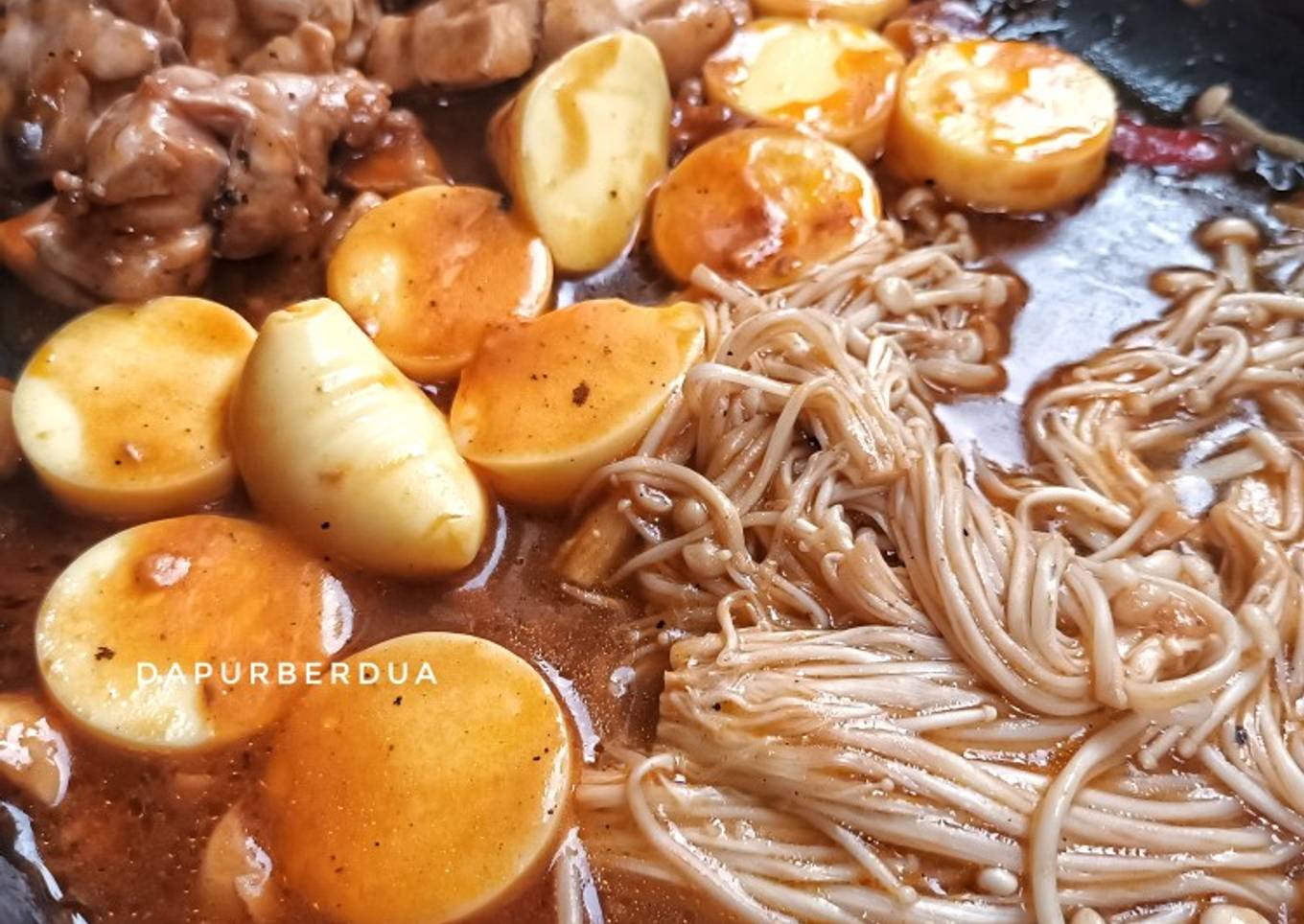 Enoki Tofu Ayam Saus BBQ