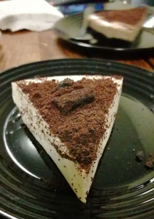 Una foto de Cheesecake de oreo sin horno