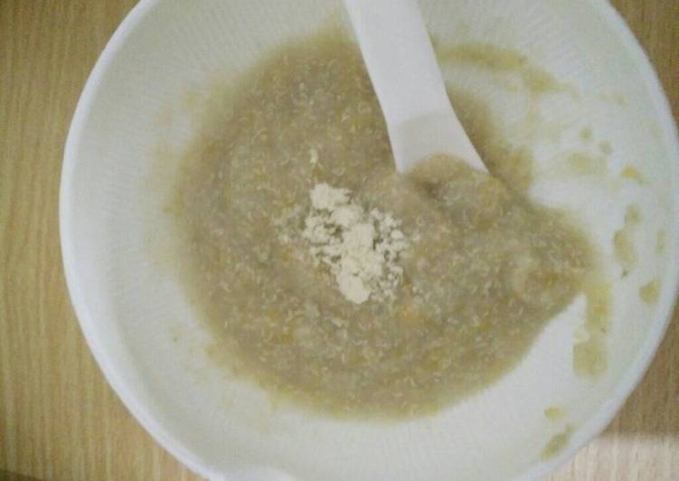 Cara Gampang Menyiapkan MPASI Quinoa Putih + Wortel + Kaldu Daging Sapi + Tepung Almond Anti Gagal