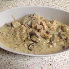A picture of My Chicken Mushroom in Mustard Sauce.