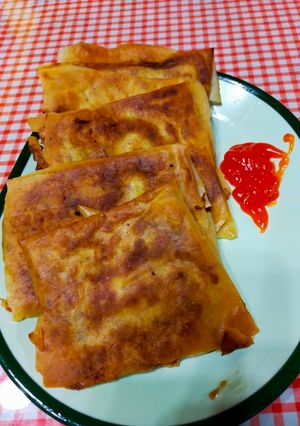 Foto resep Martabak telor daging sapi kornet. 👍👍😘😘