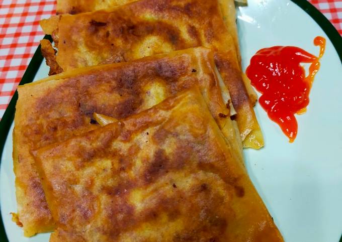 Resep: Martabak telor daging sapi kornet. 👍👍😘😘 Ekonomis