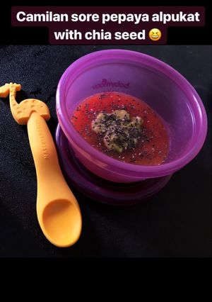 Foto resep Mpasi 6month pepaya, alpukat with chia seed