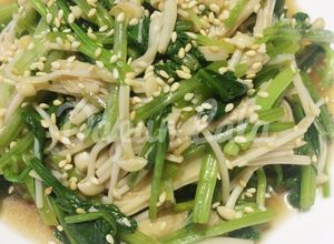 Foto resep Horenso jamur enoki #BikinRamadhanBerkesan