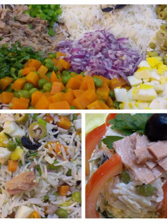 صورة لوصفة سلطة صيفية بالأرز بالخضروات 🍚🥗🍚🥗