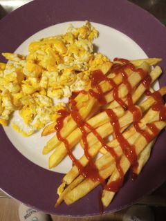 Una foto de Huevos revueltos simples
