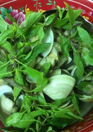 Hình của món Nghêu hấp sả.