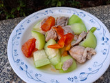 夏日清爽料理-梅花豬炒番茄絲瓜