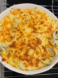焗烤奶油蛤蜊燉飯 的食譜成品照片