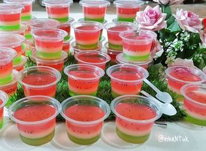 Foto resep Puding Semangka Cup