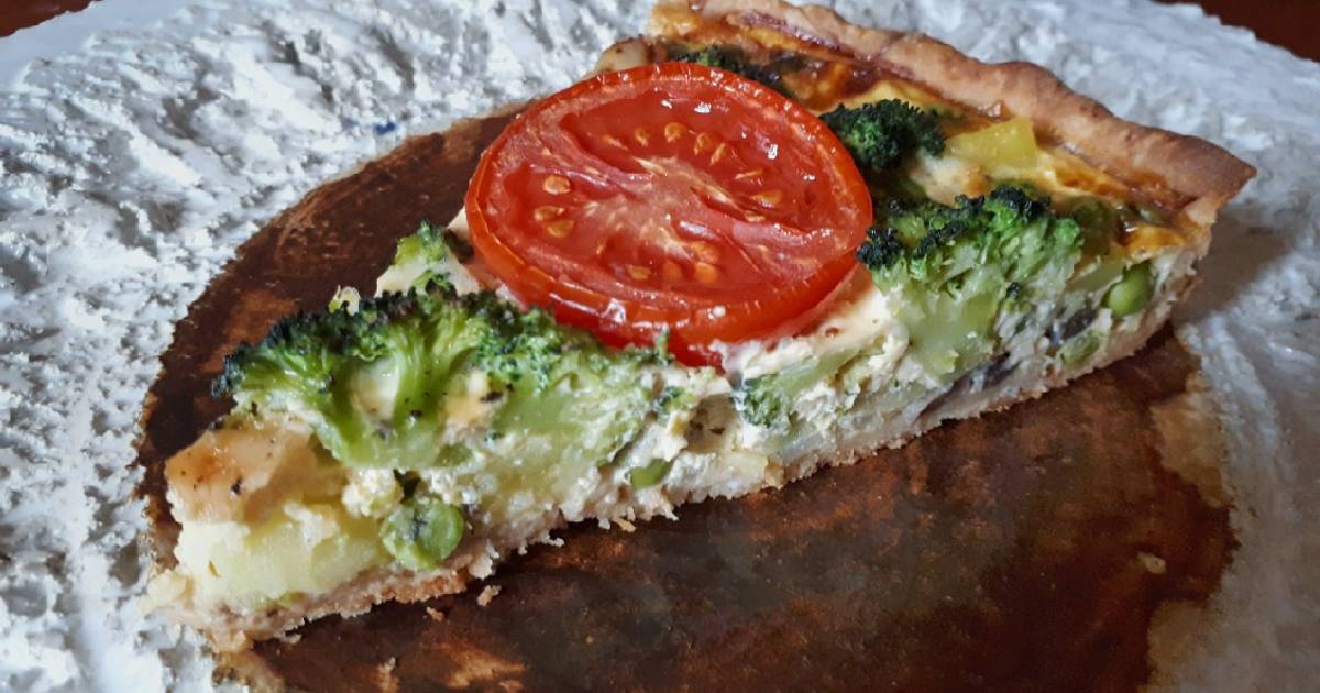 Quiche Zoldsegekkel Brokkoli Gomba Zoldborso Verusa Receptje Cookpad Receptek