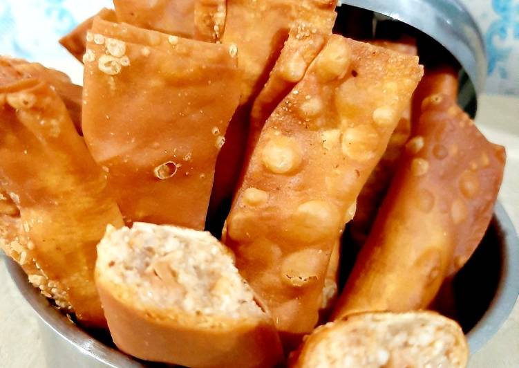 Resep Pangsit isi Caramel kacang tanah, Bikin Ngiler