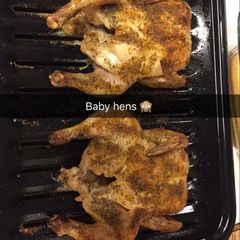 A picture of Cornish Hens.