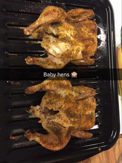 A picture of Cornish Hens.
