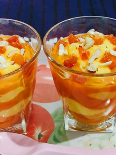 मैंगो कस्टर्ड पुडिंग (mango custard pudding recipe in Hindi) रेसिपी मुख्य फोटो