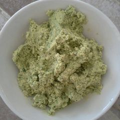 A picture of Green tofu spread.