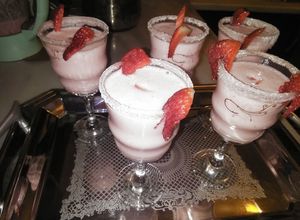 صورة لوصفة عصير الفراولة 🍓 كريمي