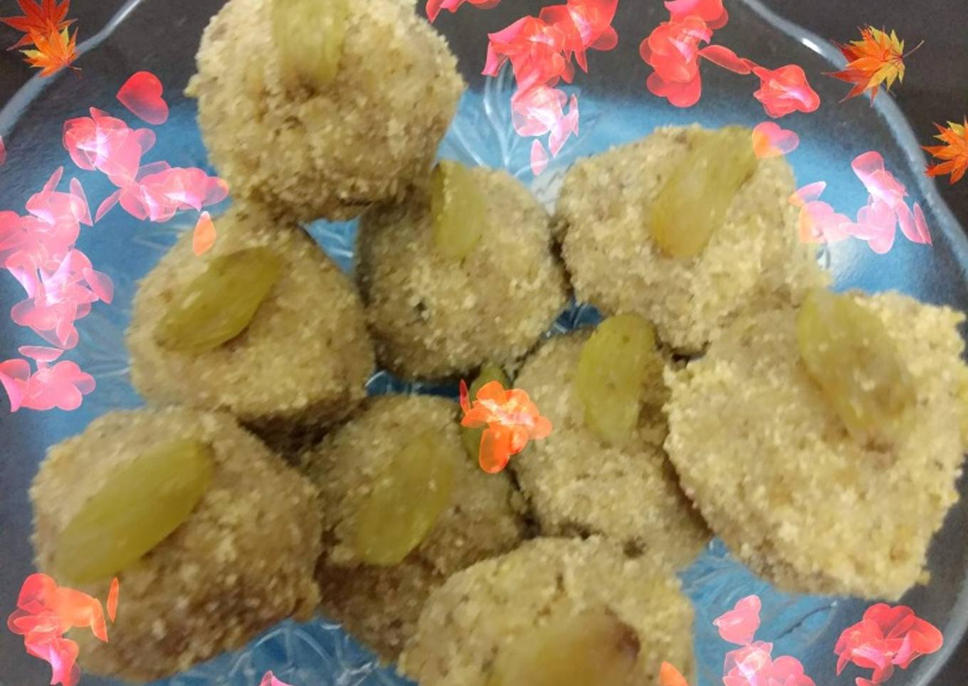 Wheat flour and samolina laddu