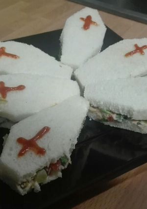 Una foto de Sándwiches tumba para Halloween
