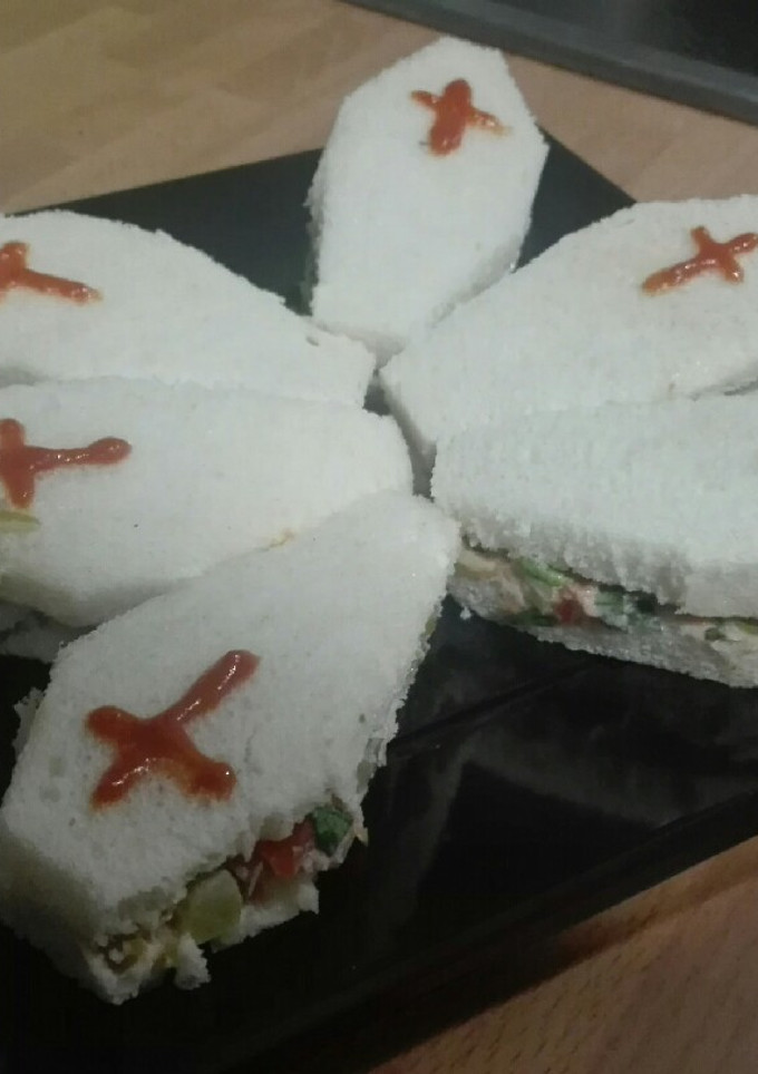 Una foto de Sándwiches tumba para Halloween