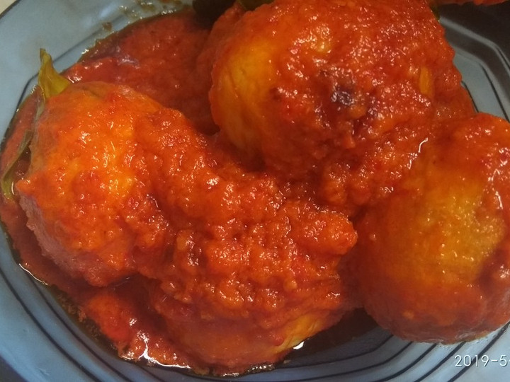 Anti Ribet, Membuat Telur ayam bumbu rendang simple Anti Gagal