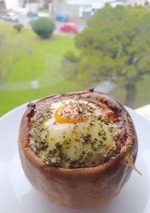 Una foto de Calabaza rellena (relleno reciclado)