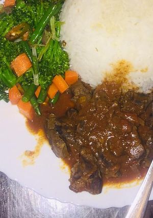 A picture of Fried liver #4weekschallenge.