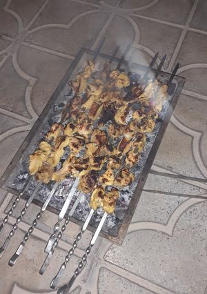 عکسی از دستور 🍢🍗جوجه کباب زعفرانی 🍢🍗