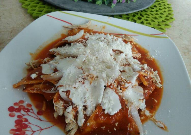 Chilaquiles Rojos Receta De Ale Bailarina Cookpad