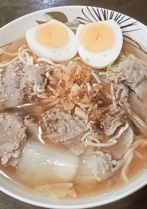 รูปของ บะหมี่น้ำ,สันคอหมู,ผักกาดขาว - คีโต