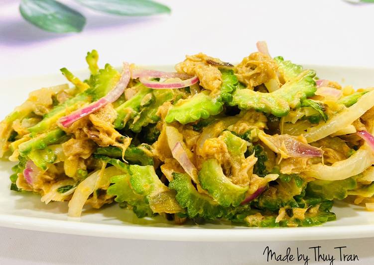 Salad 🥗: Khổ Qua Rừng trộn Cá Tuna Ngâm Dầu Món ngon - dễ làm             THE BEST của khổ qua!