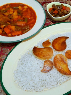 عکسی از دستور 🍀خورشت لوبیا سبز 🍀