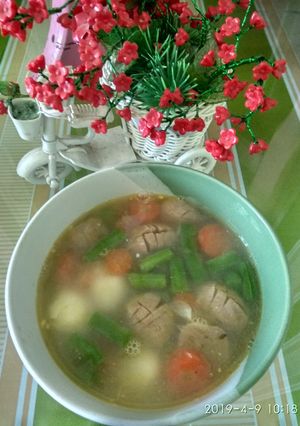 Foto resep Sup bakso telur puyuh buncis