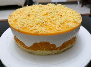 صورة لوصفة تشيزكيك بالمندرين cheese cake au 🍊 mandarin