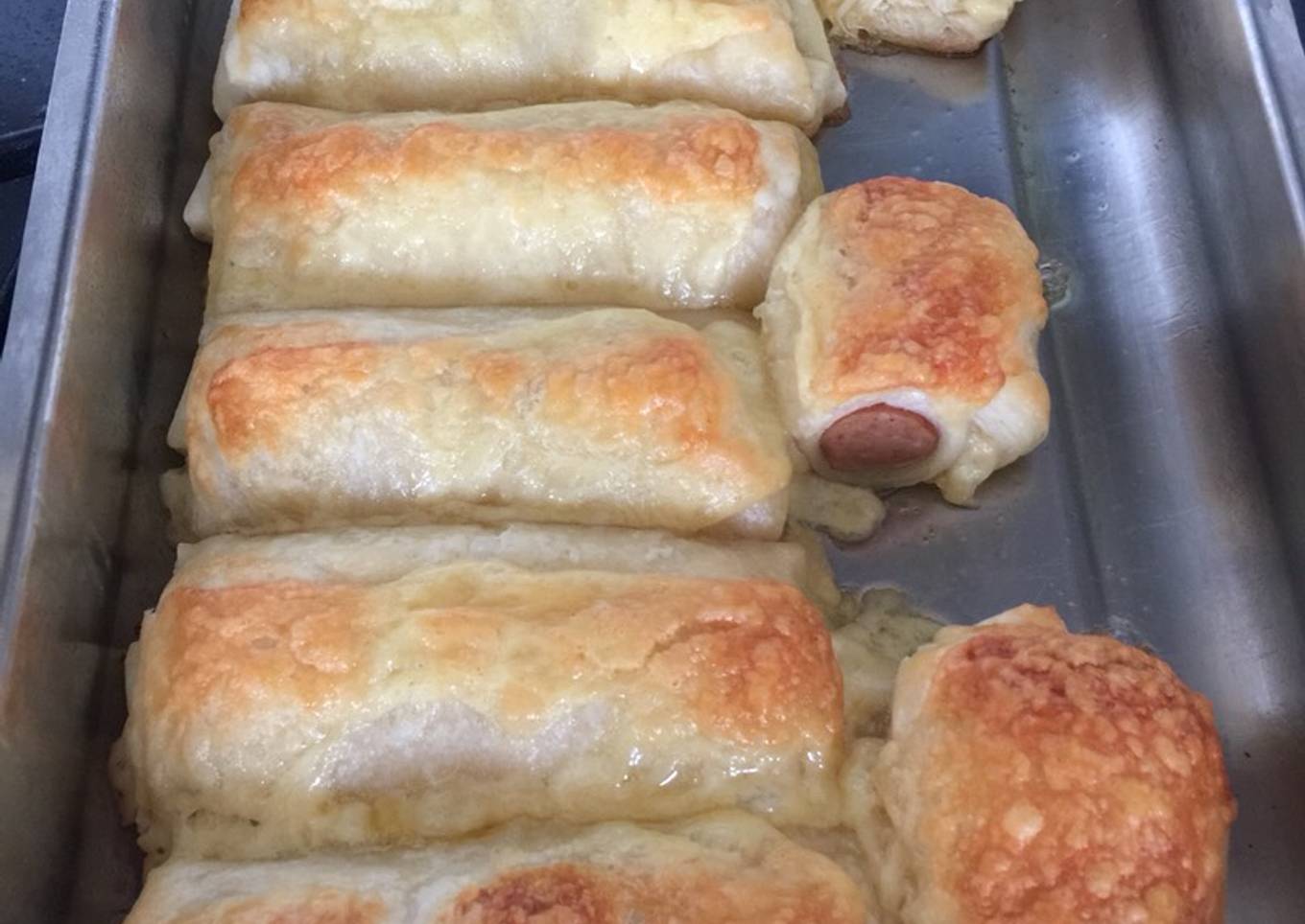 Cheesy Hot Dog Rolls