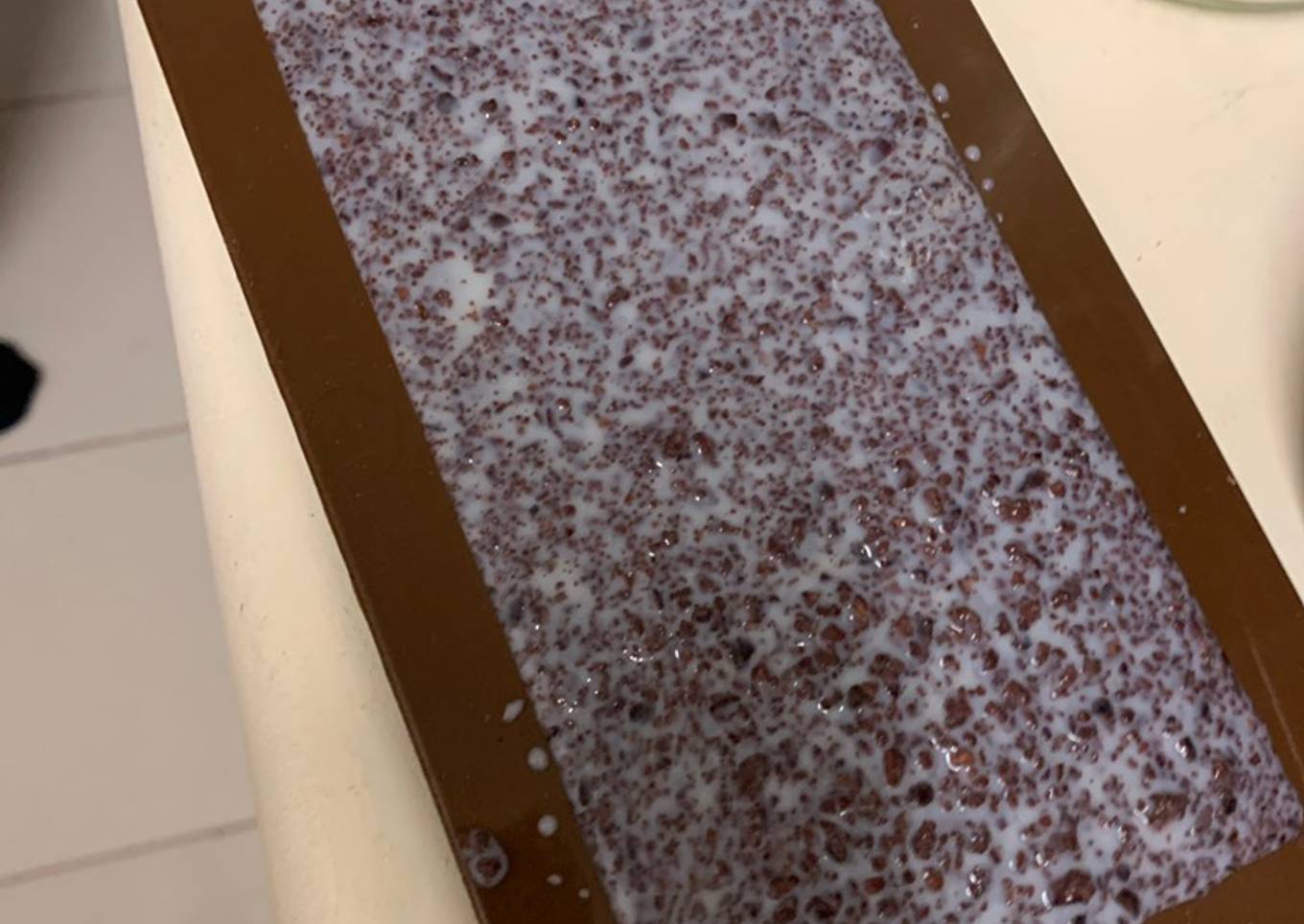 Chocolate con leche proteico saludable