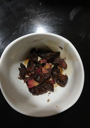 A picture of Amla Candy in microwave.