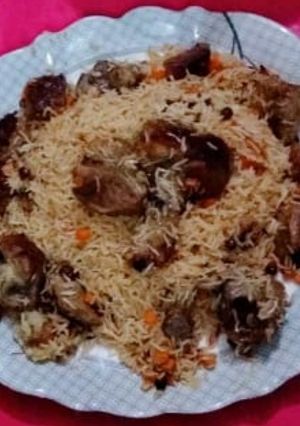 A picture of Kabali yakhni polao.