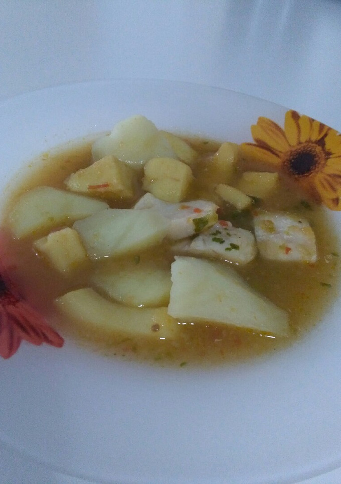 Una foto de Guiso de pota y perca
