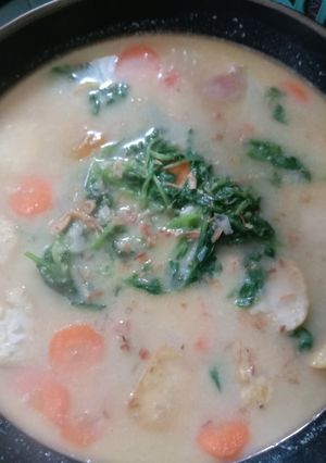 Foto resep Bobor bayam plus wortel, tahu