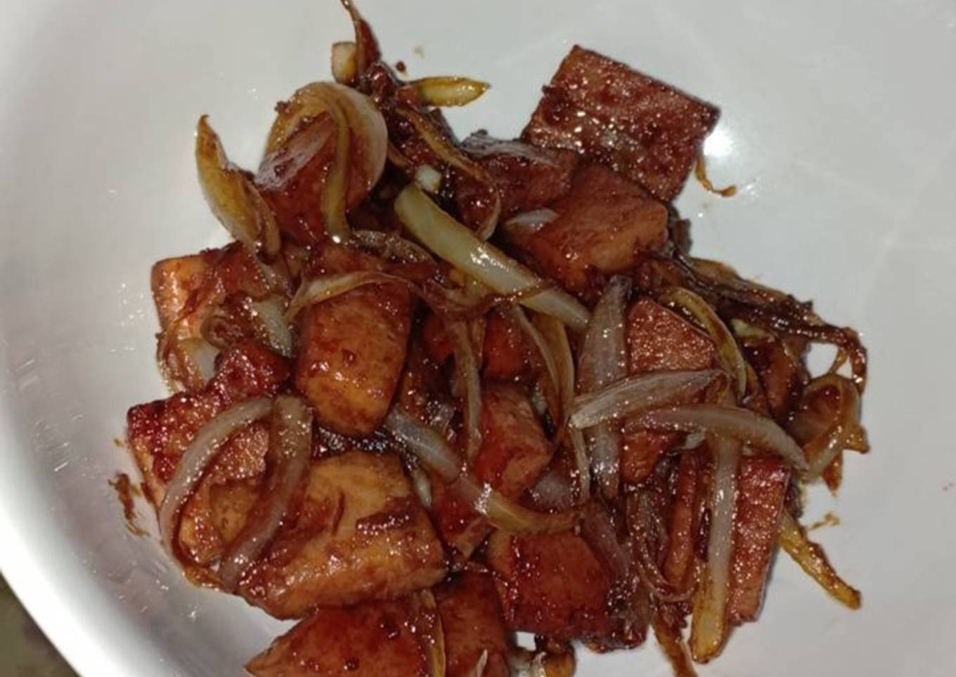 Ma Ling babi kecap sederhana (nonhalal)