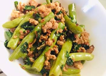 Easy Fast Cooking Stirfried Mince  Green Beans in Chili Garlic Oil Most Delicious