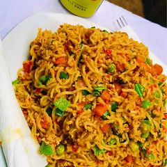 A picture of “SCRABBLED EGG Noodles”.