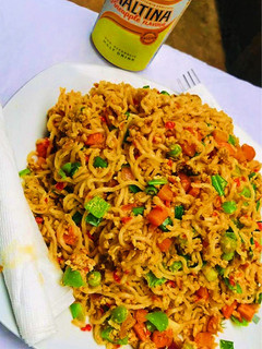 A picture of “SCRABBLED EGG Noodles”.