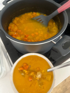 A picture of Pumpkin soup 🥣 🎃.